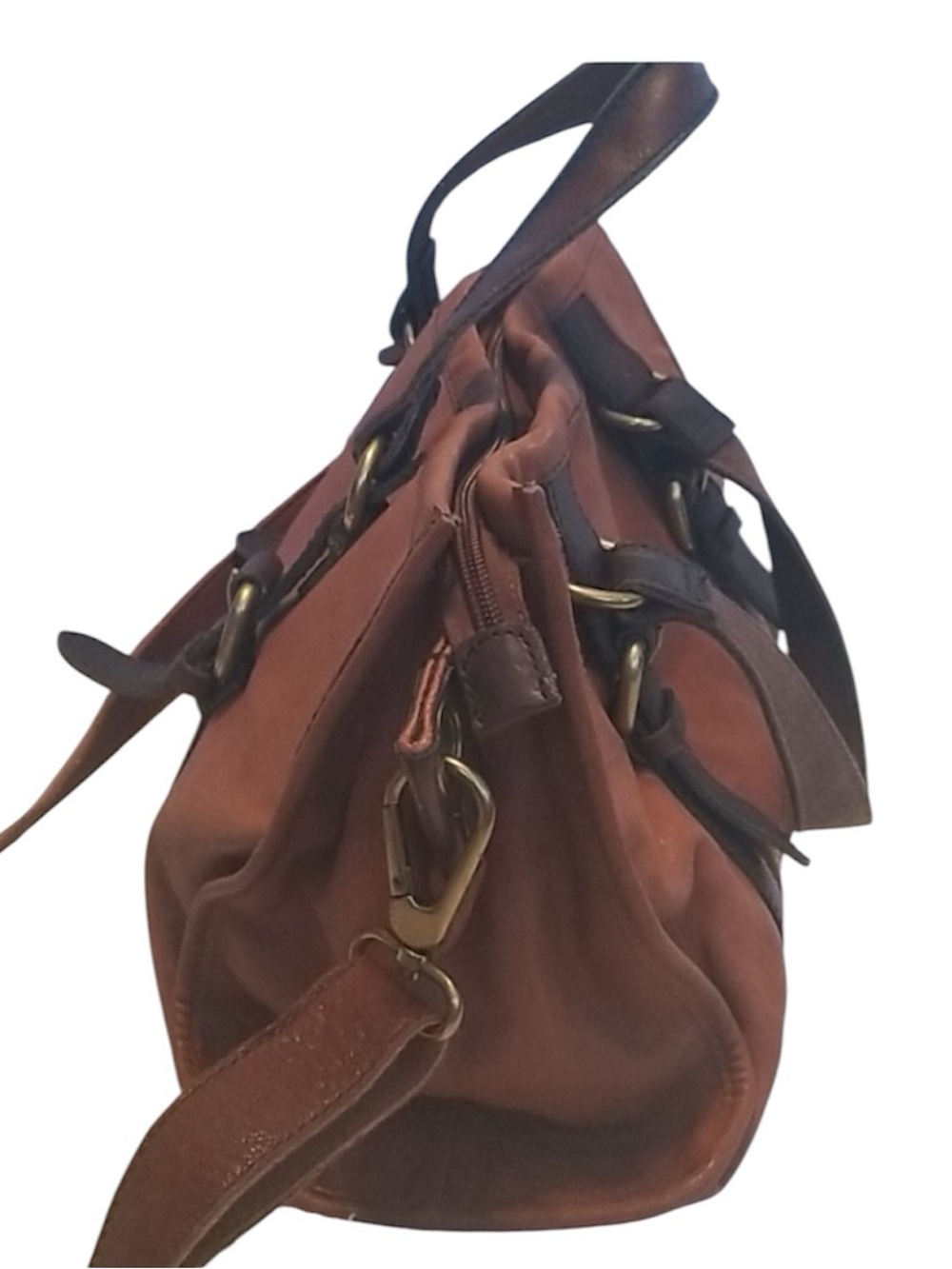 RARE Fossil Emory Satchel Vintage 90s Leather Bag June2011 ZB4870 - Picture 6 of 15